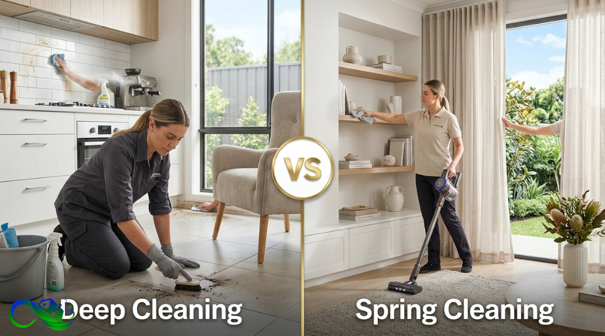 deep cleaning vs spring cleaning a max clean group team