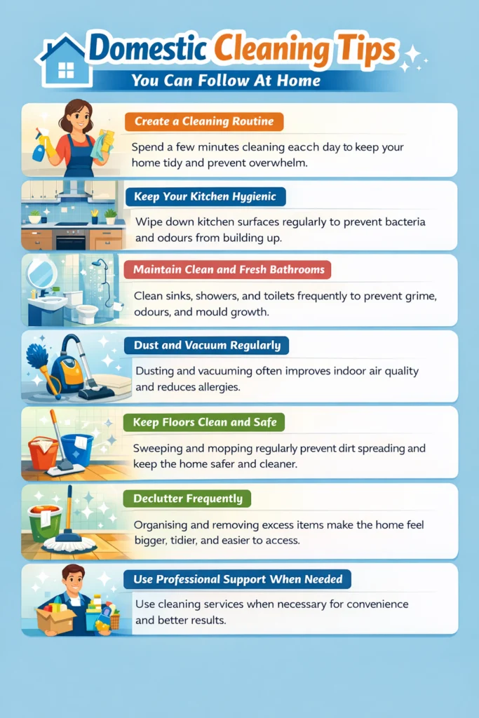 Domestic Cleaning Tips You Can Follow At Home